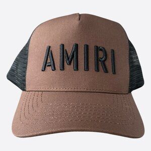 Amiri Brown & Black Logo Trucker Hat